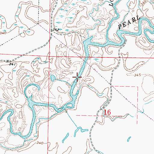 Topographic Map of Boyds Ferry (historical), MS