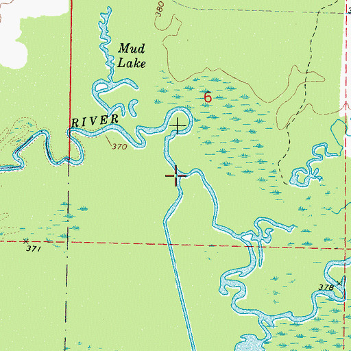 Topographic Map of Bogue Kentawka, MS