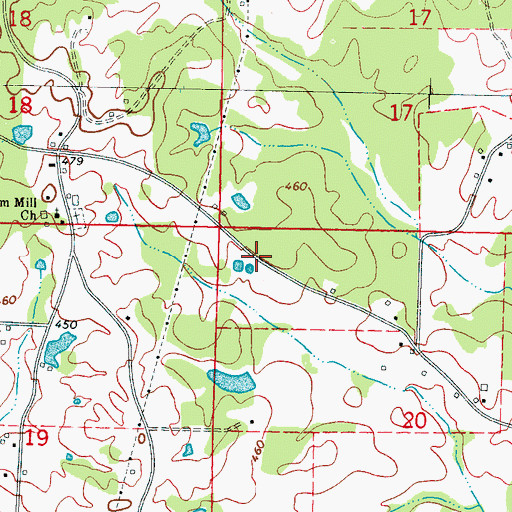 Topographic Map of Stribbings Store (historical), MS