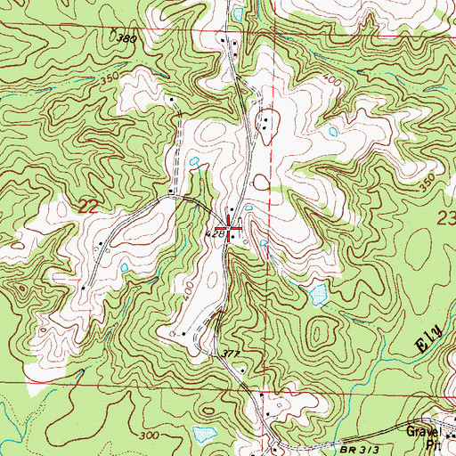 Topographic Map of Baugh School (historical), MS