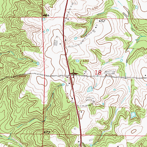 Topographic Map of Fairmount (historical), MS