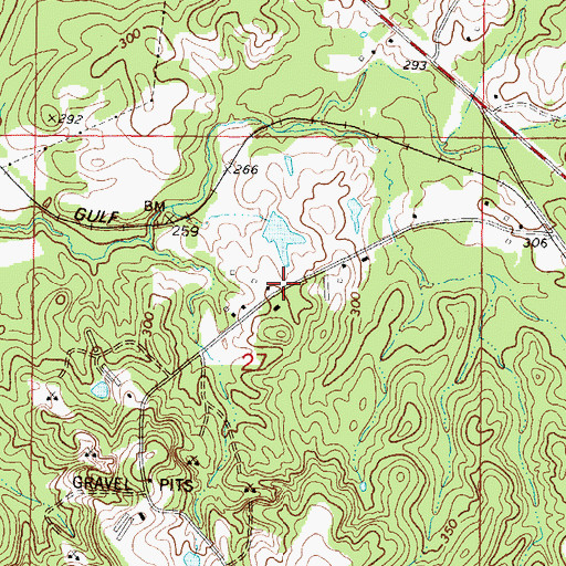 Topographic Map of Gambrell, MS