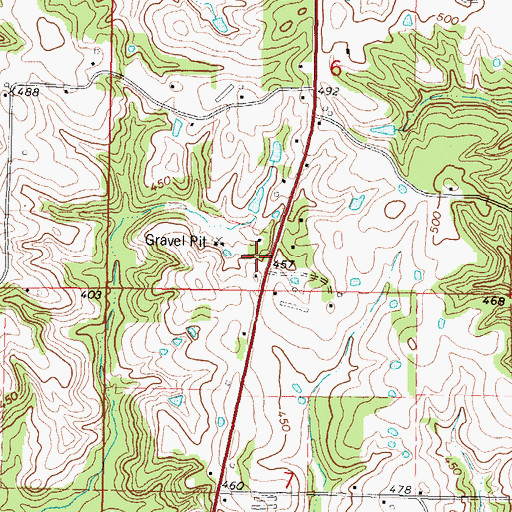 Topographic Map of Saint Ely School (historical), MS