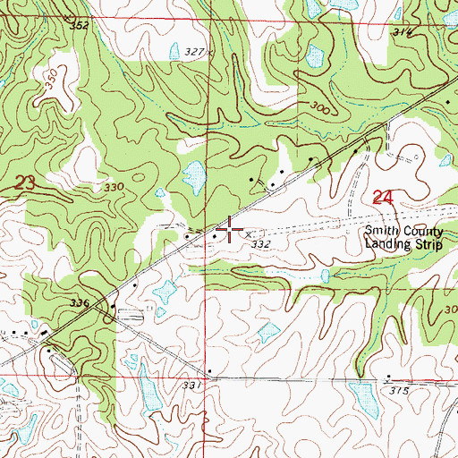 Topographic Map of Walker School (historical), MS
