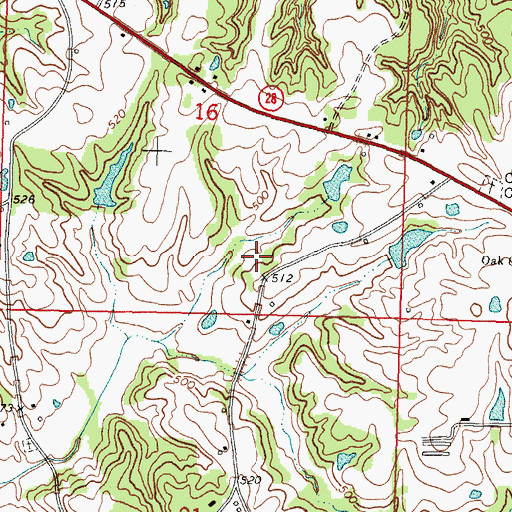 Topographic Map of Ashley Mill (historical), MS