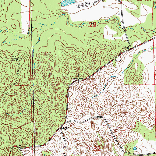 Topographic Map of Bluff Springs School (historical), MS