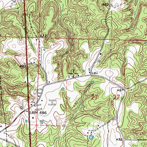 Topographic Map of Boggan School (historical), MS