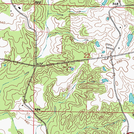 Topographic Map of Bowie School (historical), MS