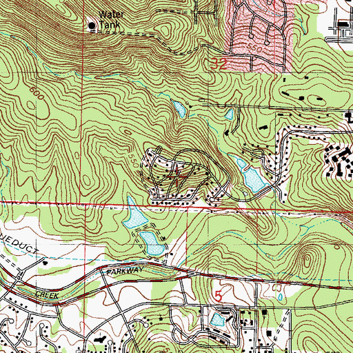 Topographic Map of Saint Charles, AR