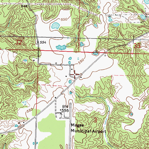 Topographic Map of Cyclone, MS