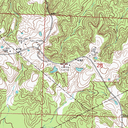 Topographic Map of Fayette School (historical), MS
