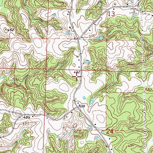 Topographic Map of Macedonia School (historical), MS