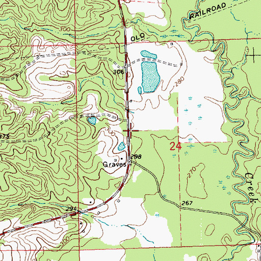 Topographic Map of Mount Pisgah Church (historical), MS