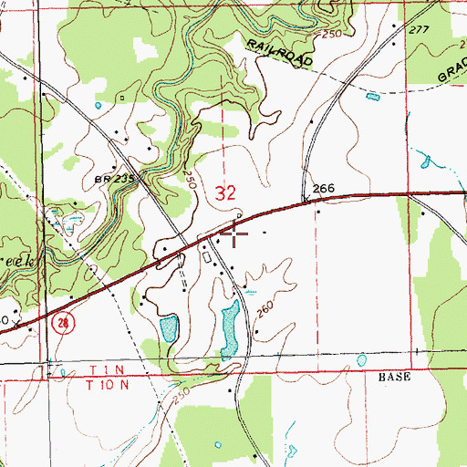 Topographic Map of Perline School (historical), MS