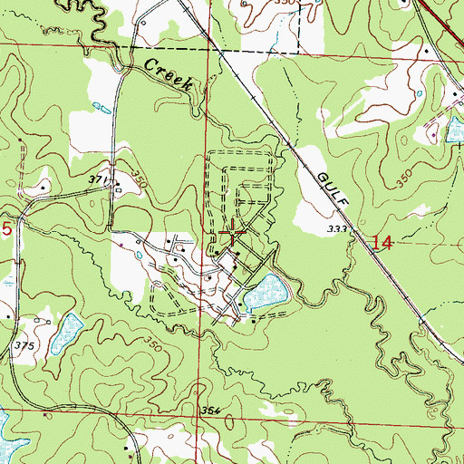 Topographic Map of Pine Lake, MS