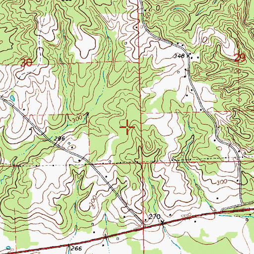 Topographic Map of Spring Hills Church (historical), MS