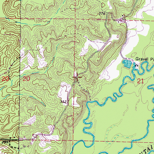 Topographic Map of Ironwood Bluff (historical), MS