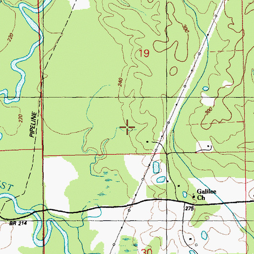 Topographic Map of Agrippa Gayden Cemetery, MS