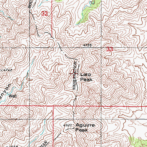 Topographic Map of Lalo Peak, AZ