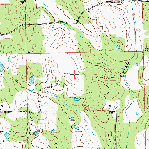 Topographic Map of Barron Cemetery, MS