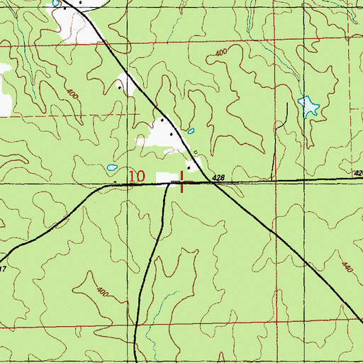 Topographic Map of Beall (historical), MS