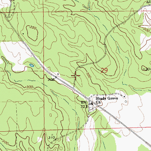 Topographic Map of Bethlehem Baptist Church, MS