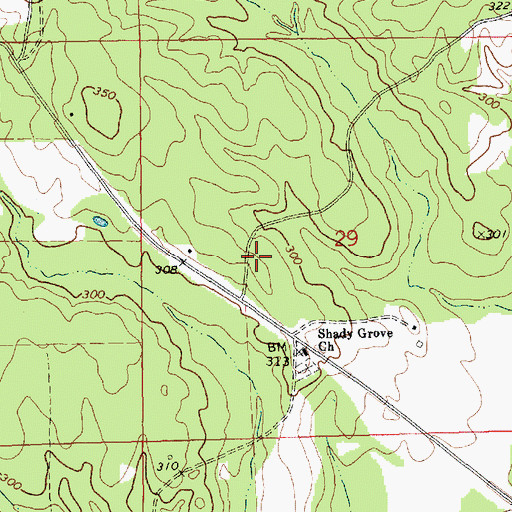 Topographic Map of Bethlehem Cemetery, MS