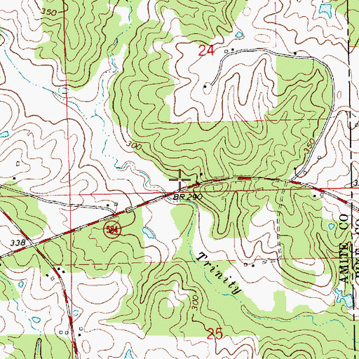 Topographic Map of Bullock Cemetery, MS