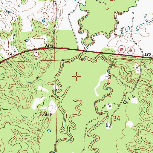 Topographic Map of Chandler Cemetery, MS