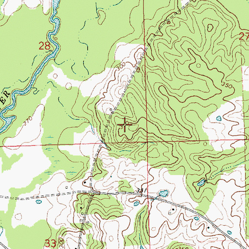 Topographic Map of Cockerham Cemetery, MS