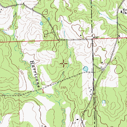 Topographic Map of Cook Cemetery, MS