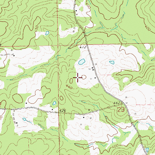 Topographic Map of Cupit Cemetery, MS