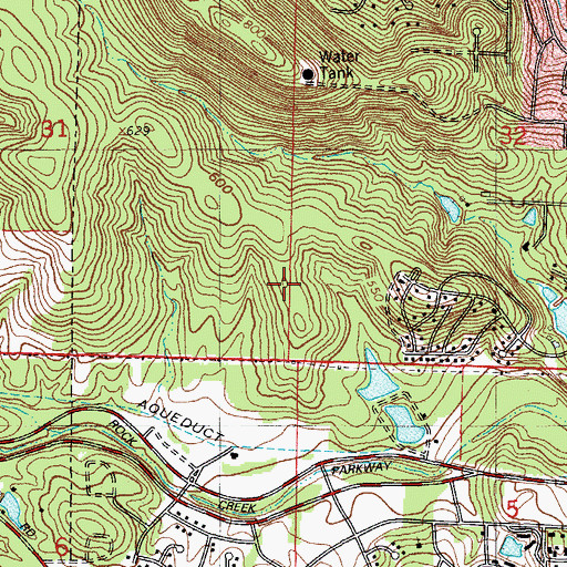 Topographic Map of Saint Thomas, AR