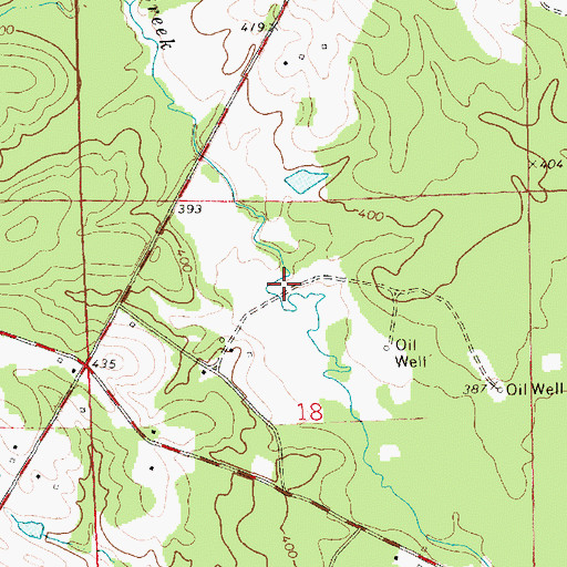 Topographic Map of Flowers Cemetery, MS