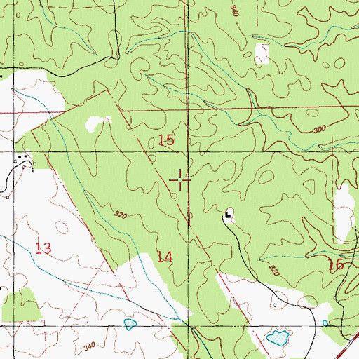 Topographic Map of Forest School (historical), MS