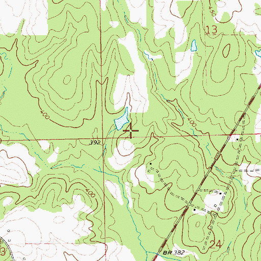Topographic Map of Freeman Cemetery, MS