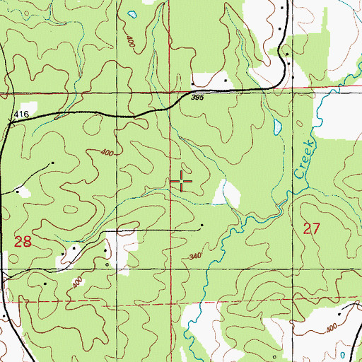 Topographic Map of Gardner Cemetery, MS