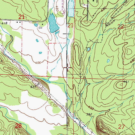 Topographic Map of Schaub School (historical), AR