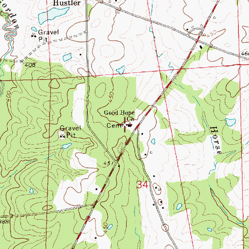 Topographic Map of Good Hope Cemetery, MS