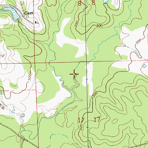 Topographic Map of Gordon Mill (historical), MS
