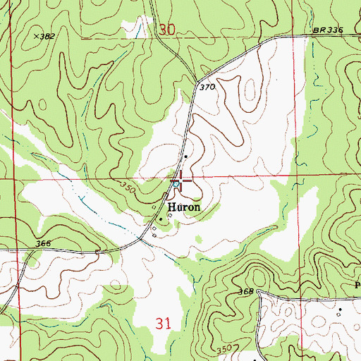 Topographic Map of Holden Cemetery, MS