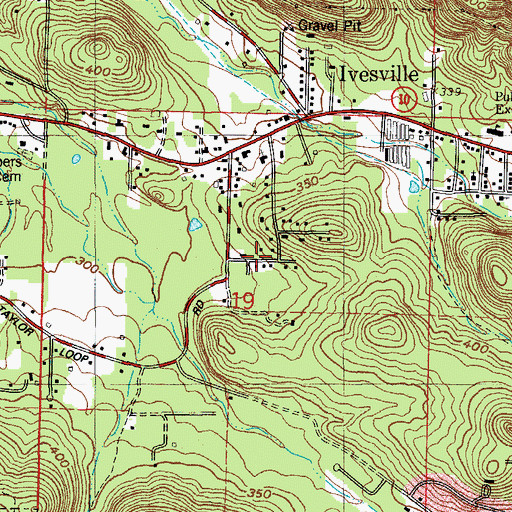 Topographic Map of Secluded Hills, AR