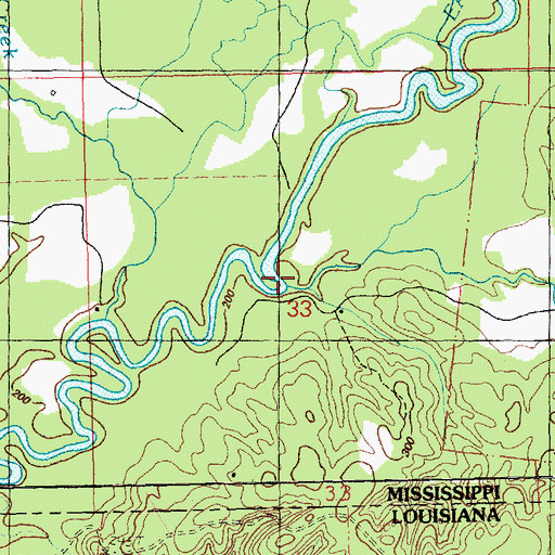 Topographic Map of Latimer Ford, MS