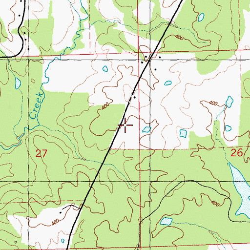 Topographic Map of Love School (historical), MS