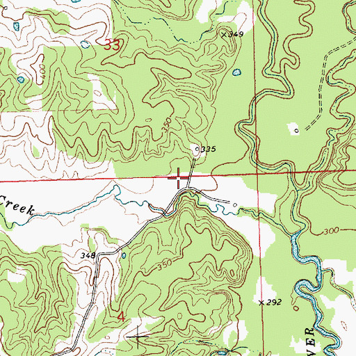 Topographic Map of Moses Robinson Cemetery, MS