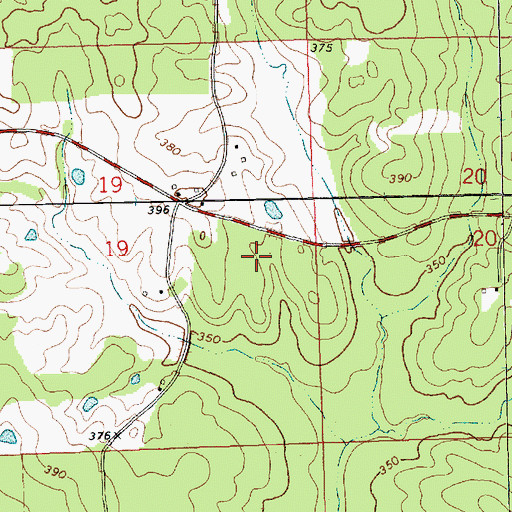 Topographic Map of Newman Cemetery, MS