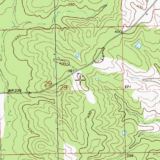Topographic Map of Newman-Phillips Cemetery, MS