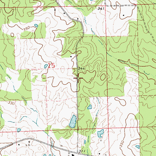 Topographic Map of New Star Church (historical), MS