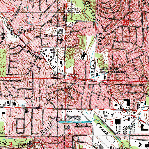 Topographic Map of Seventh Day Adventist Church, AR