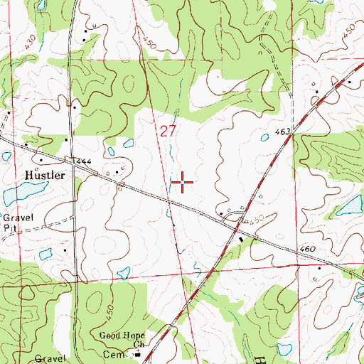 Topographic Map of Old Good Hope Cemetery, MS